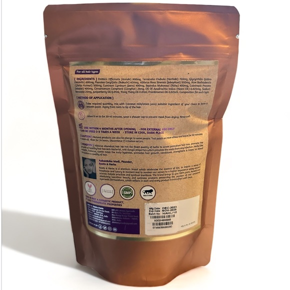 NEW Ayurvedic Hair Mask Natural Treatment 100% Vegan No Paraben Hibiscus Powder - Picture 6 of 7